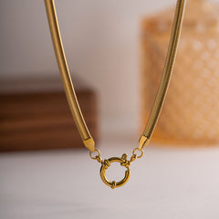 Seraphina Snake Chain Gold Necklace