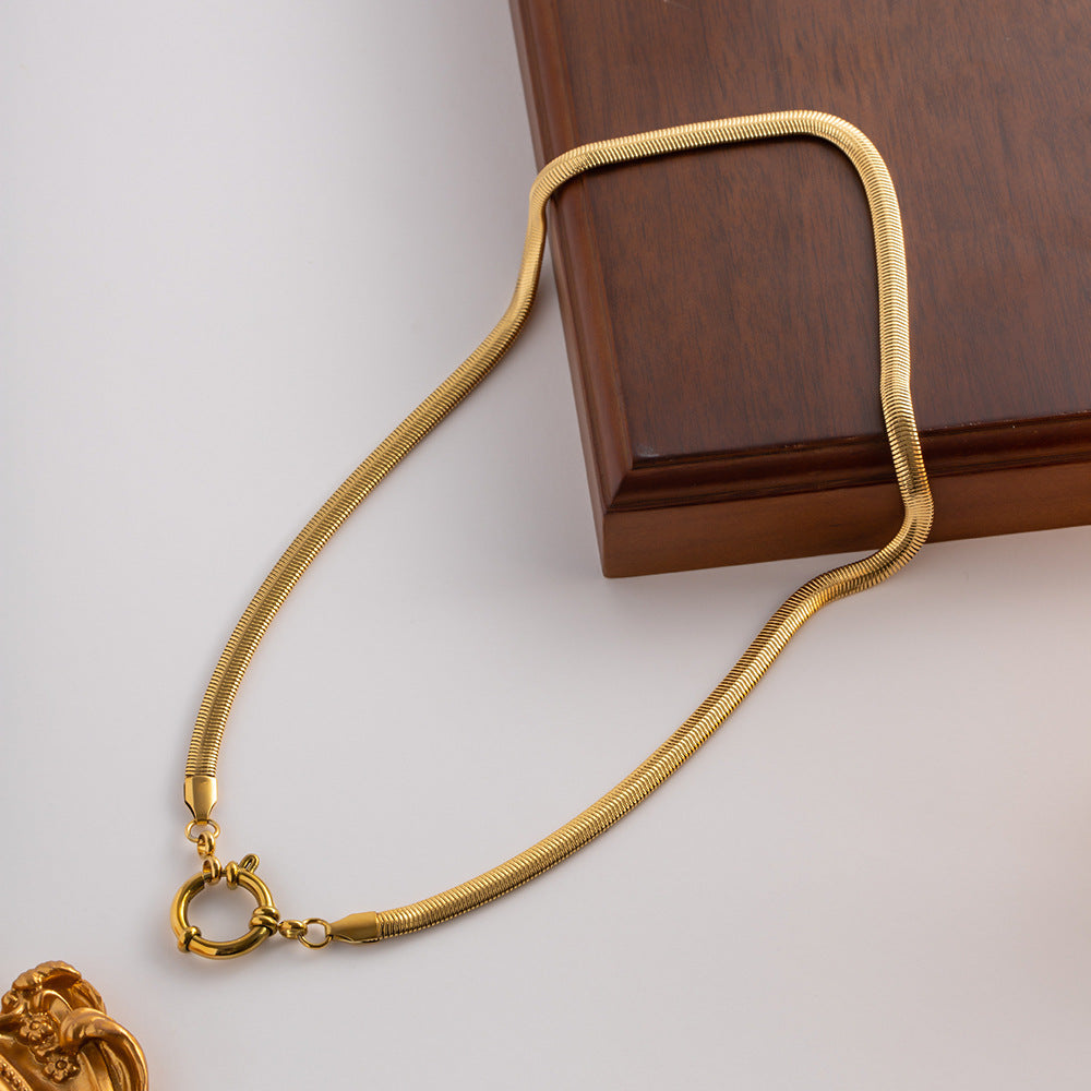 Seraphina Snake Chain Gold Necklace