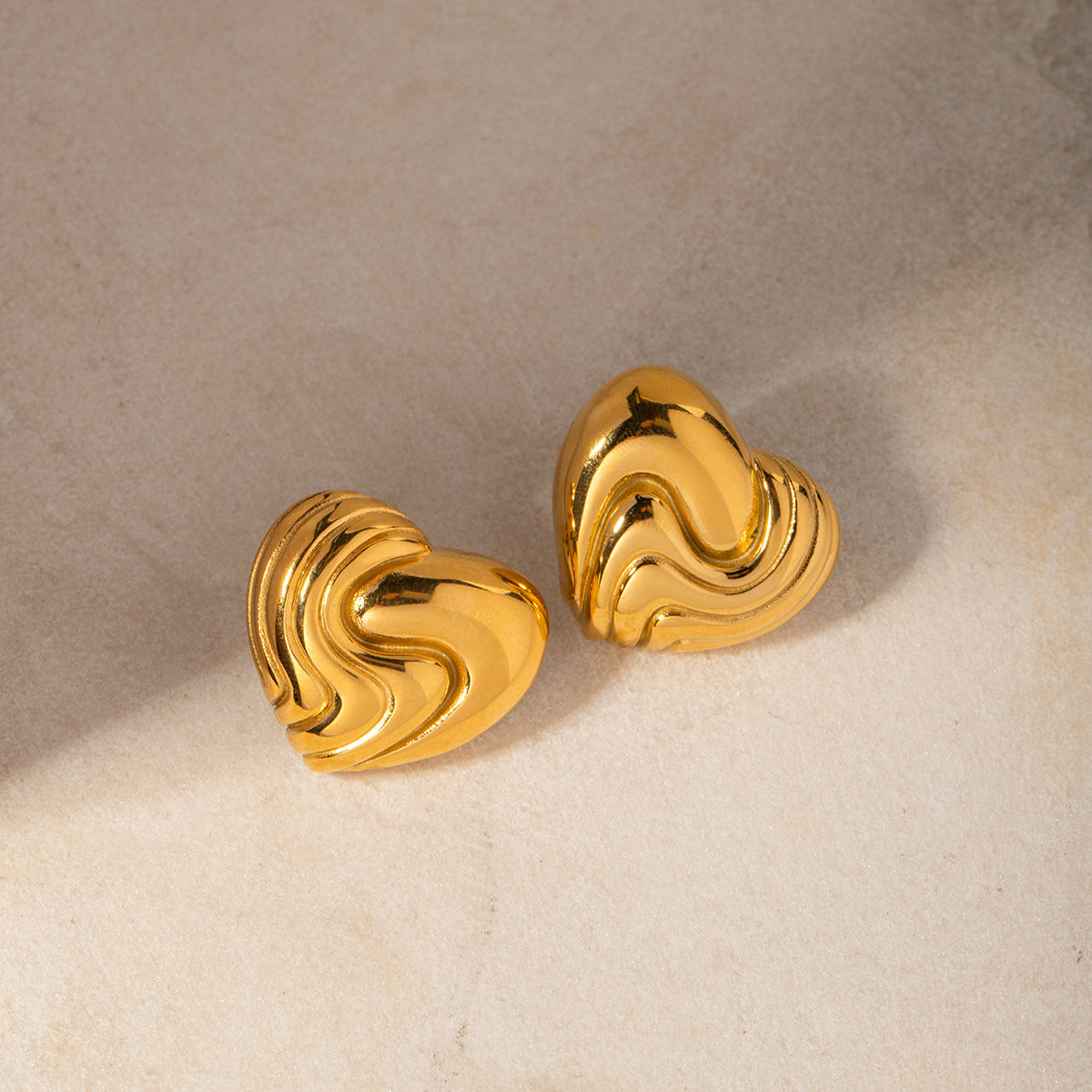 Seraphina Wavy Heart Earrings