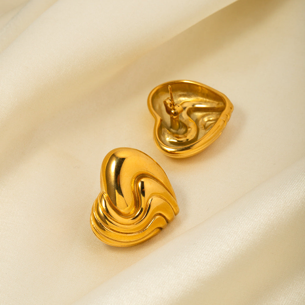 Seraphina Wavy Heart Earrings