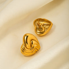 Seraphina Wavy Heart Earrings