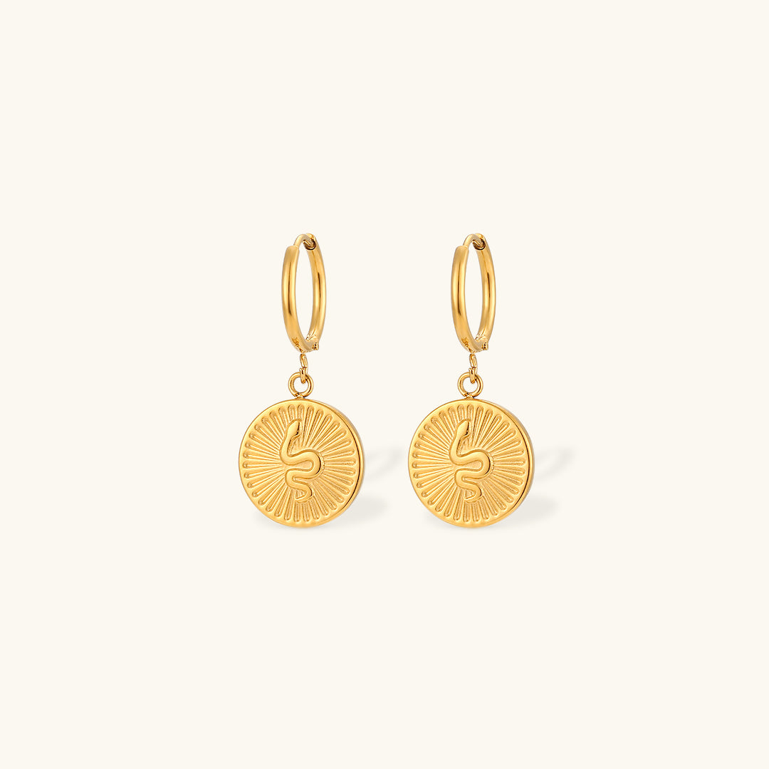 Seraphine Serpent Coin Earrings