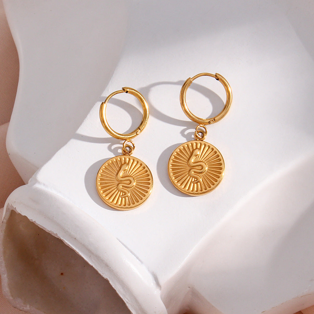 Seraphine Serpent Coin Earrings