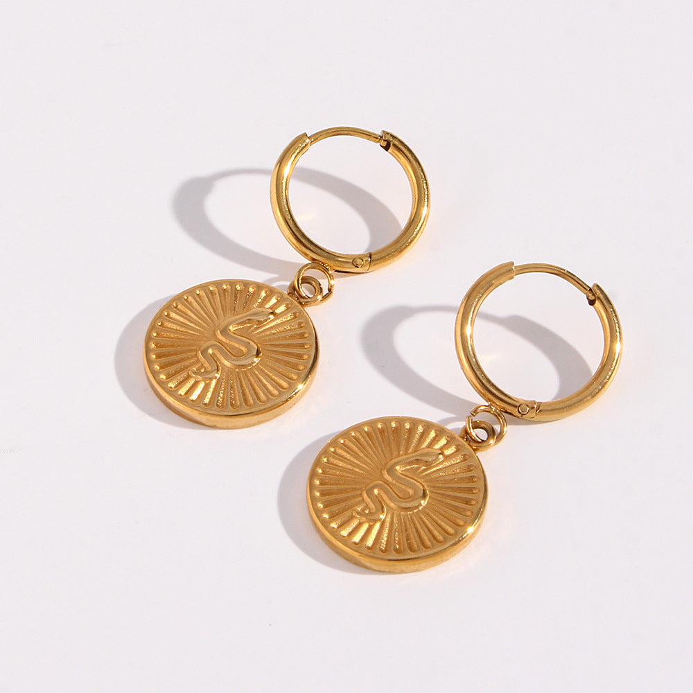 Seraphine Serpent Coin Earrings