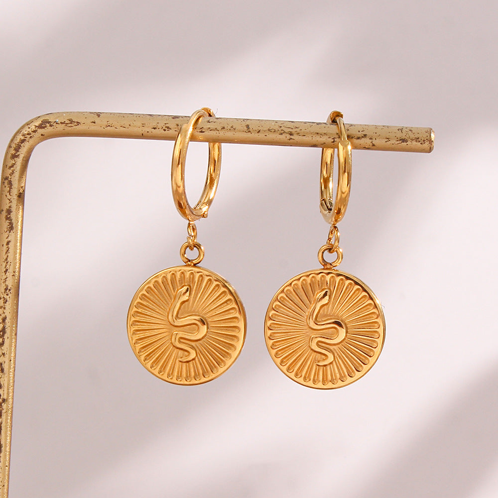 Seraphine Serpent Coin Earrings