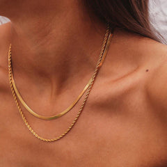 Serena Layers - Dual Gold Chain Necklace