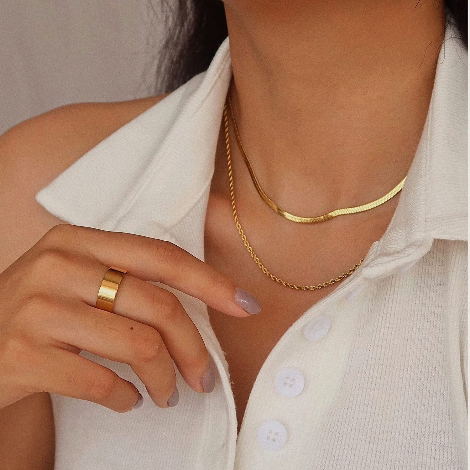 Serena Layers - Dual Gold Chain Necklace