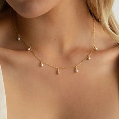 Serena Pearl Drop Necklace