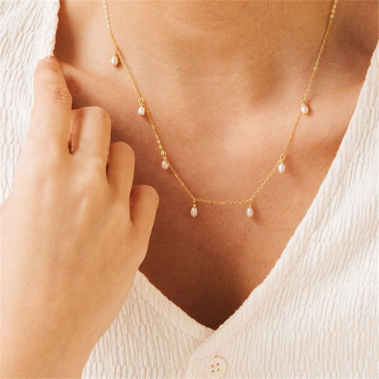 Serena Pearl Drop Necklace