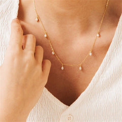 Serena Pearl Drop Necklace