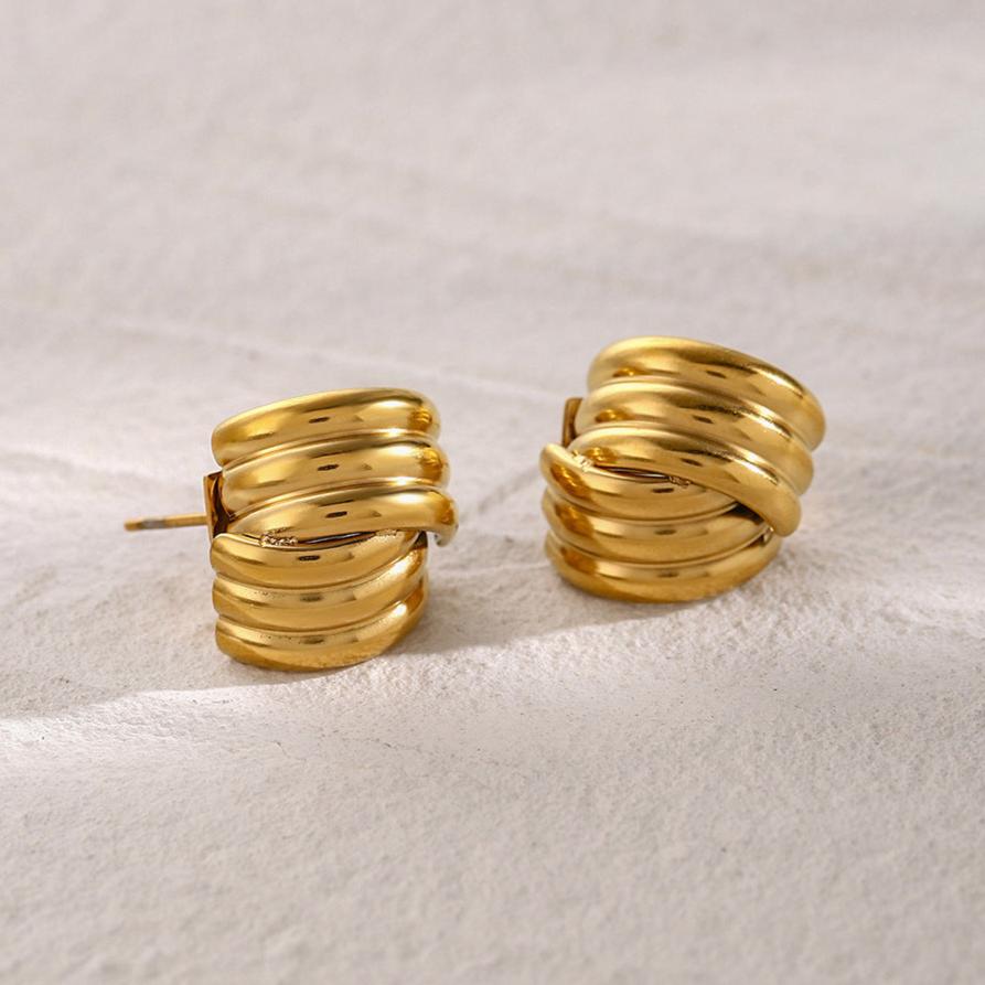 Serena Spiral Hoop Earrings