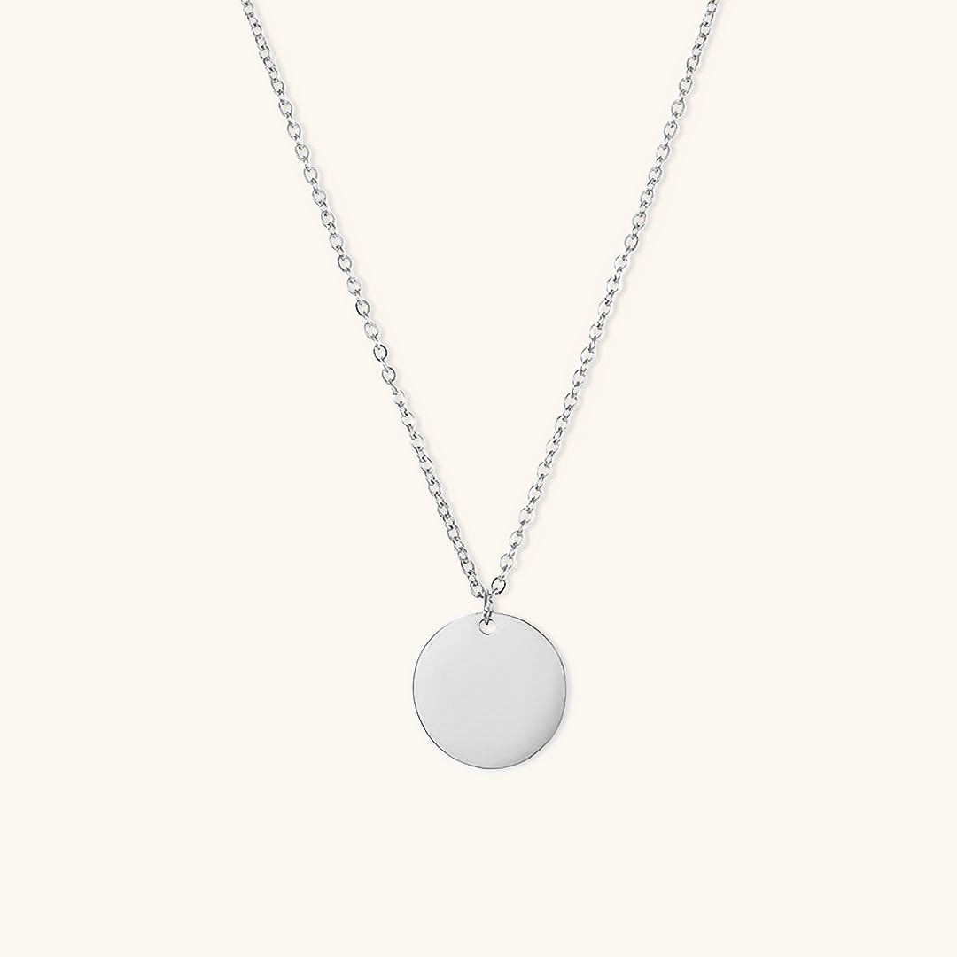 Serene Disc - Gold Pendant Necklace