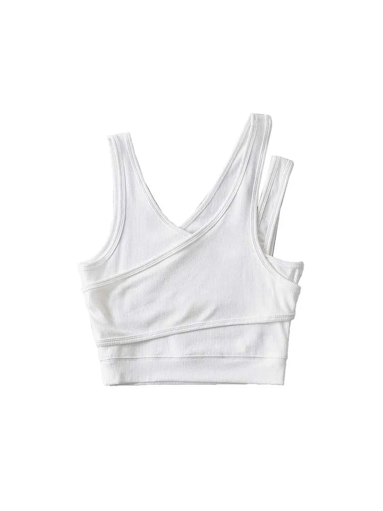 Sexy Camis Solid Knit Short Hollow Out Sleeveless Tank Tops