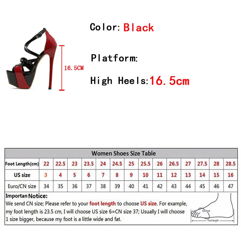 Sexy Peep Toe 16.5CM Extreme High Heels Women’s Sandals – Party Wedding Stiletto Shoes