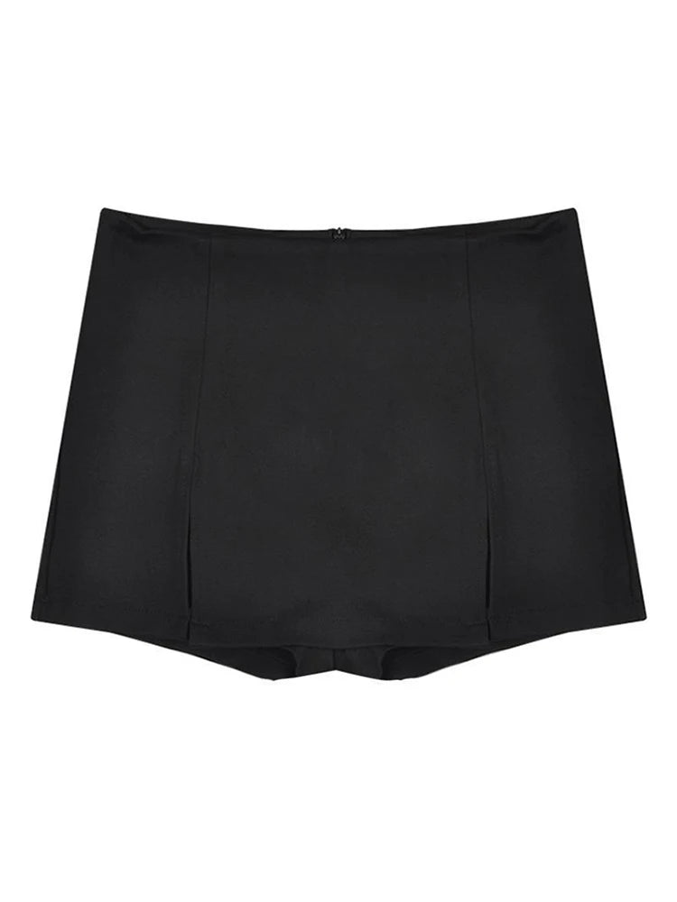 Sexy Split Shorts Skirt Women’s Office Ladies Suit Skirt Summer New Black Mini A-line Pants Skirt High Waist Wide Leg Shorts