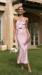 Trace Satin Dress