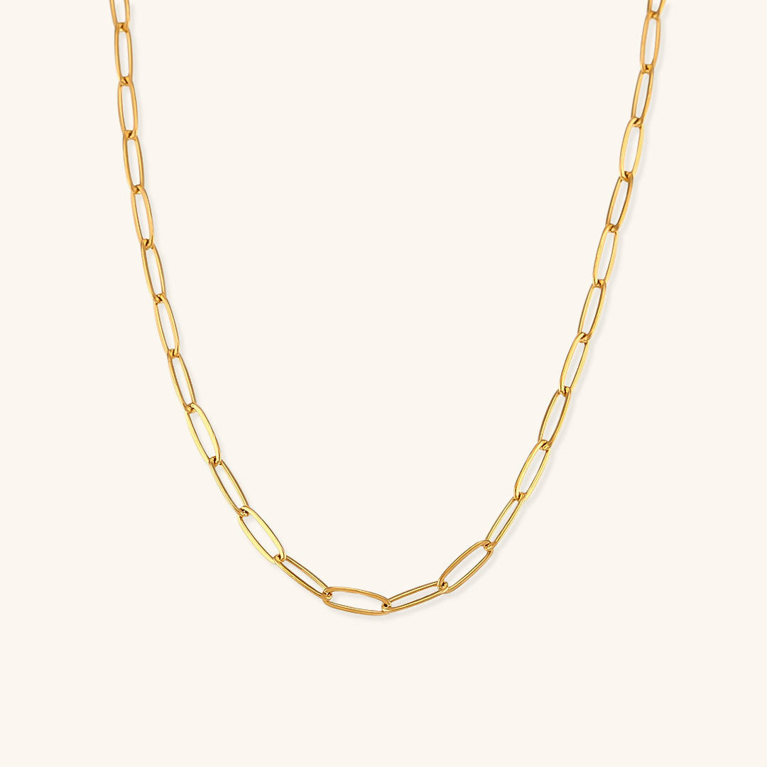 Siena Paperclip Gold Necklace