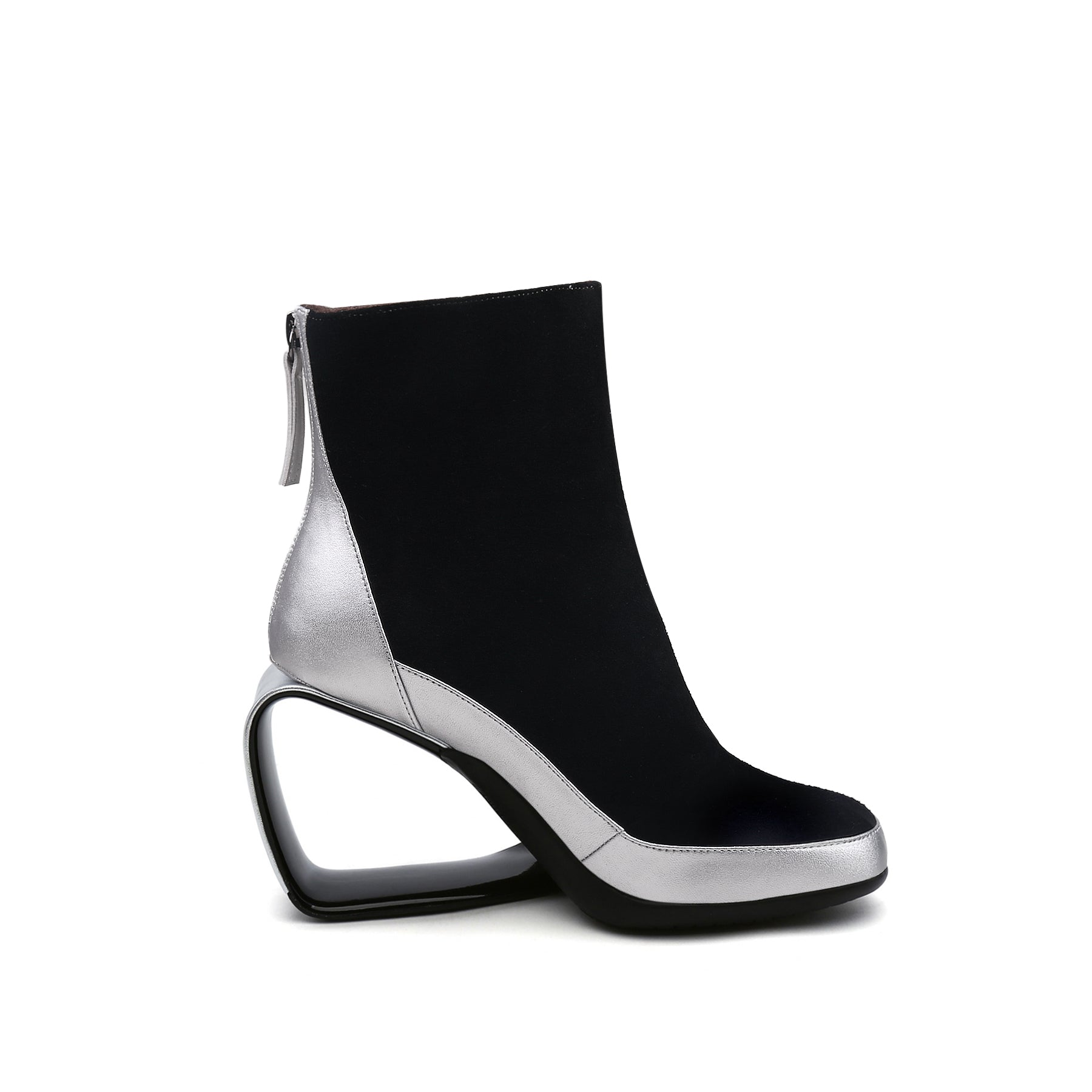 JadyRose | JR Signature Triangle Wedge-Heel Leather Boots