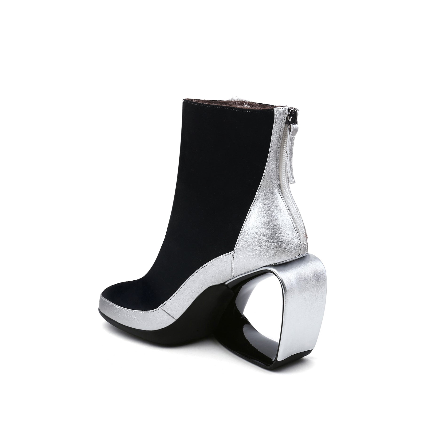 JadyRose | JR Signature Triangle Wedge-Heel Leather Boots