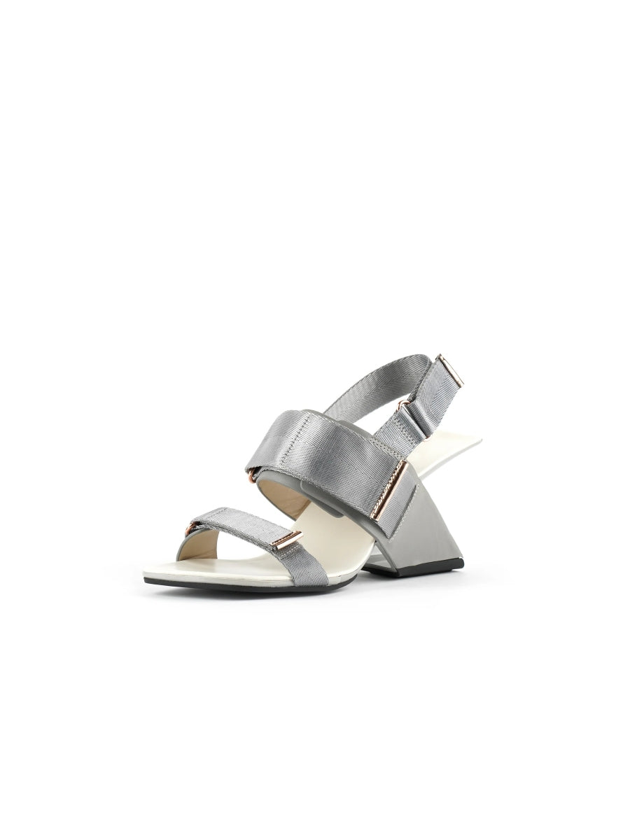 JadyRose | Wedge Heel Summer Slingback Sandal - Silver