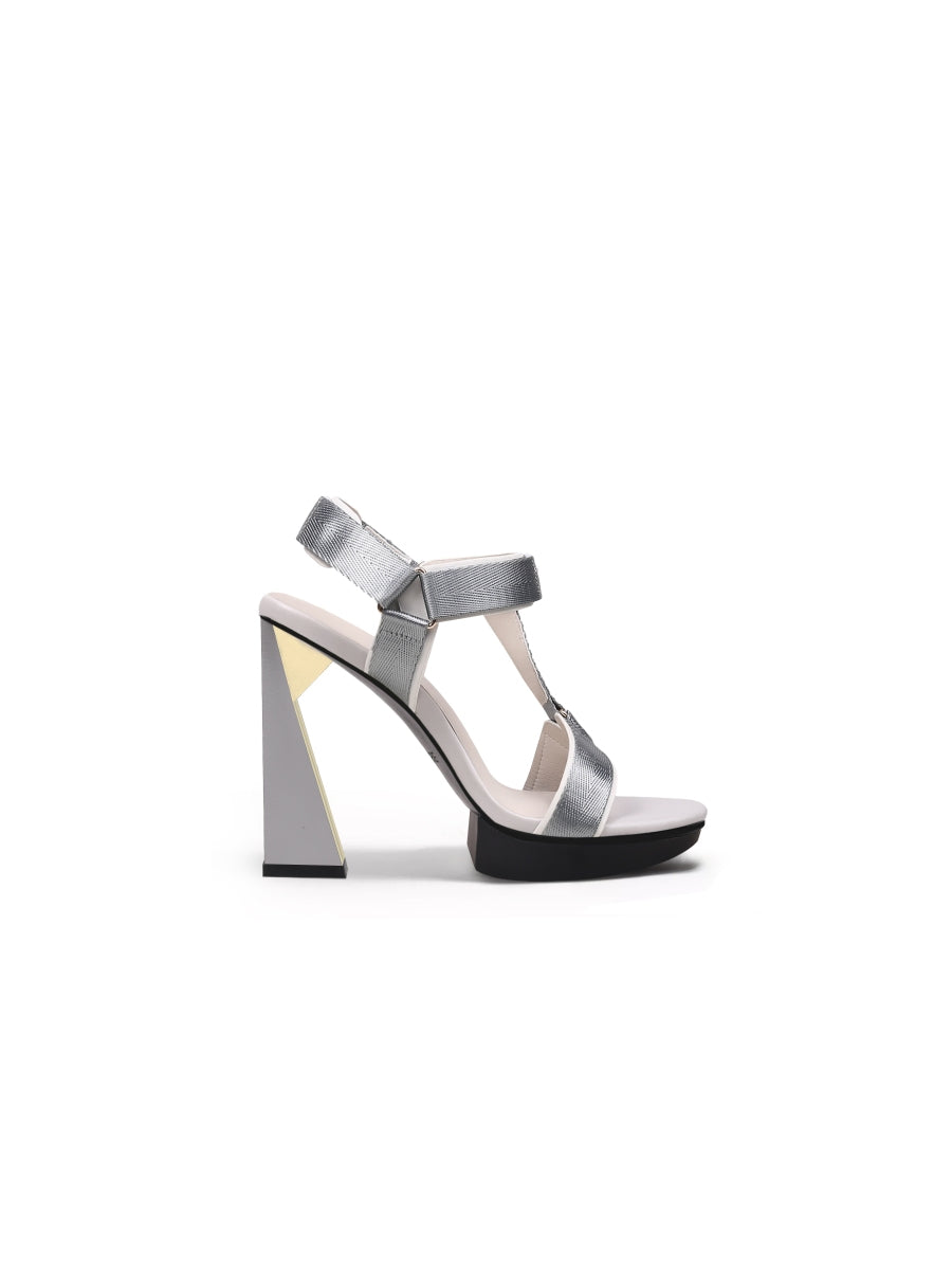 JadyRose | TRIBECA SKY HIGH HEEL SILVER GLADIATOR