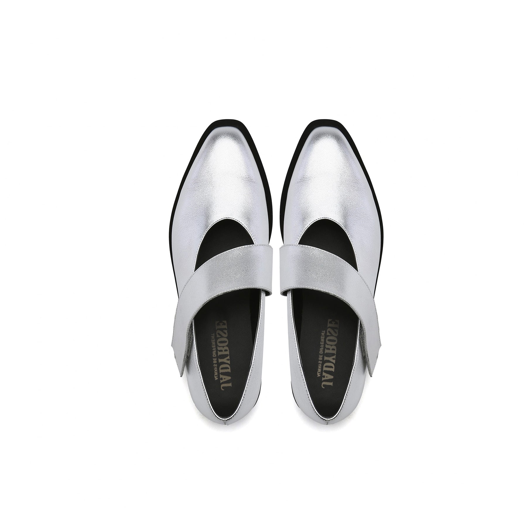 JADY ROSE | SIMPLE AS COMFORT LEATHER FLAT - SILVER