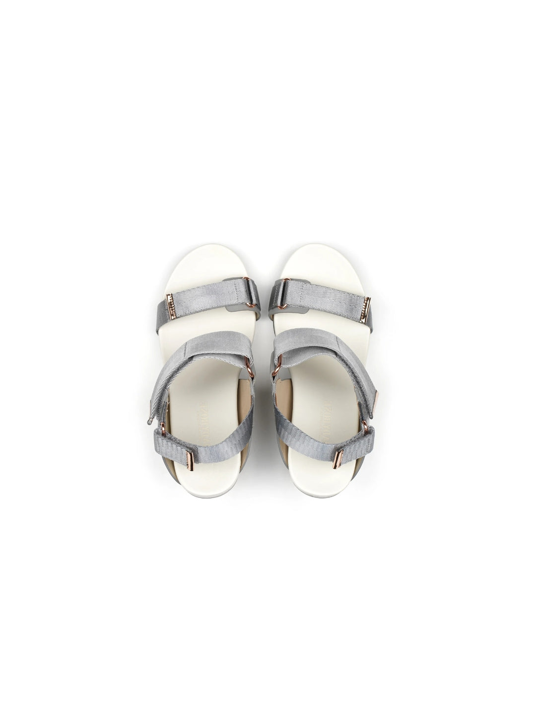 JadyRose | ZAYLA Silver Elevator Heel Strap Heel Sandal