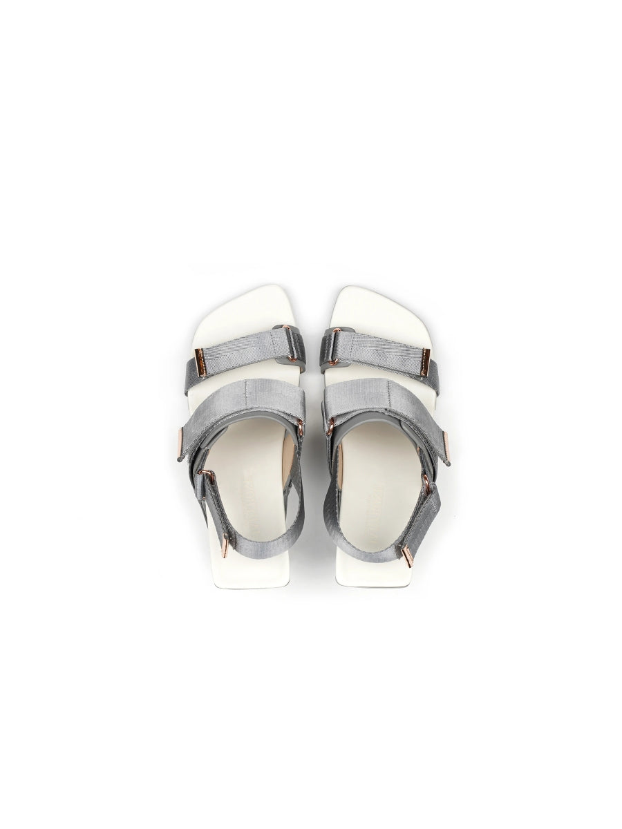 JadyRose | Wedge Heel Summer Slingback Sandal - Silver