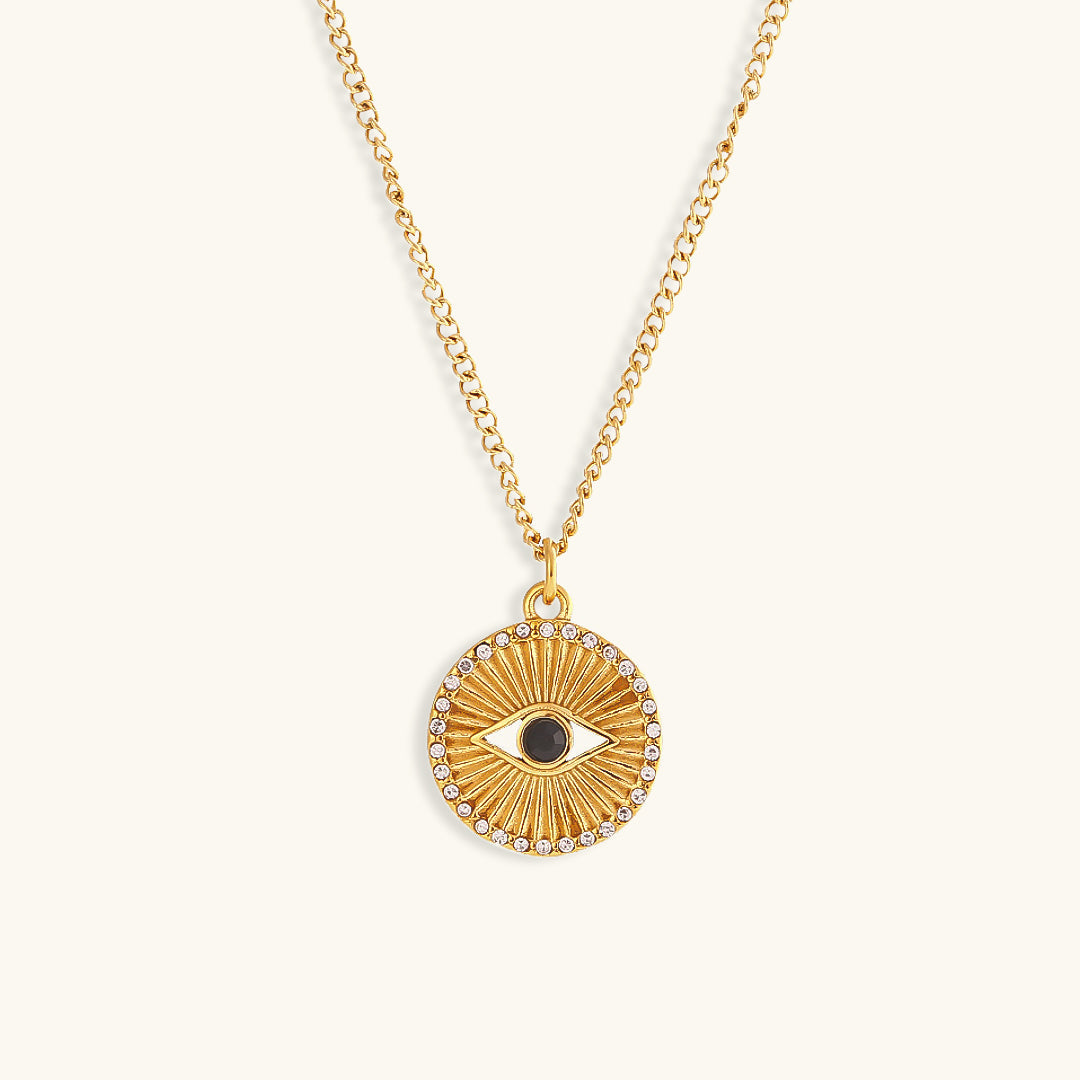 Solara Evil Eye Gold Necklace