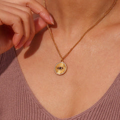 Solara Evil Eye Gold Necklace