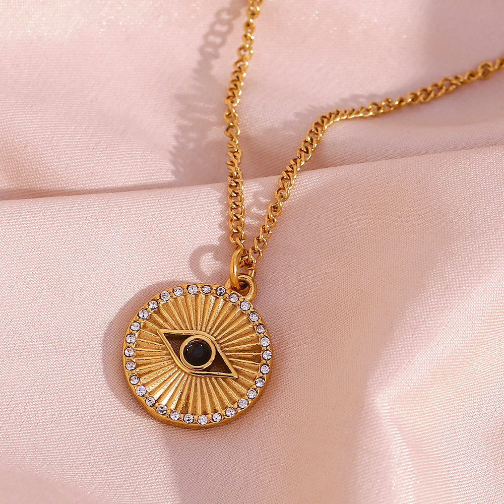 Solara Evil Eye Gold Necklace