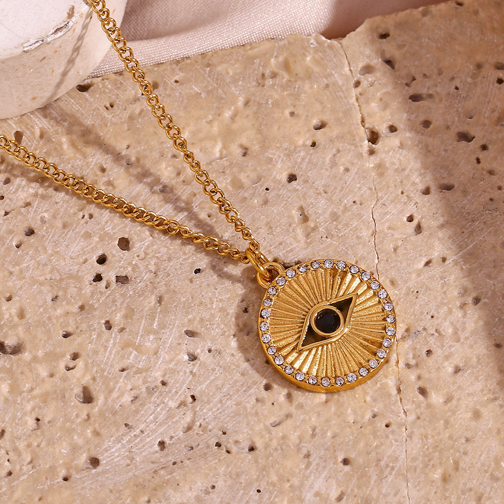 Solara Evil Eye Gold Necklace