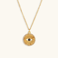 Solara Evil Eye Gold Necklace