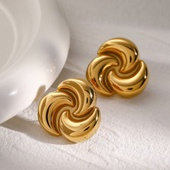 Solara Gold Swirl Earrings