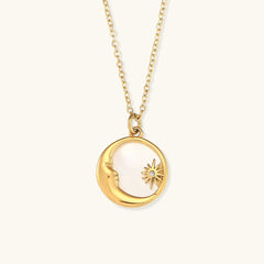 Solara Moon & Sun Gold Pendant