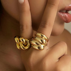 Sona Spiral Gold Ring