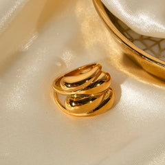 Sona Spiral Gold Ring