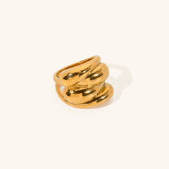 Sona Spiral Gold Ring