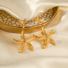 Starla Gold Starfish Drop Earrings