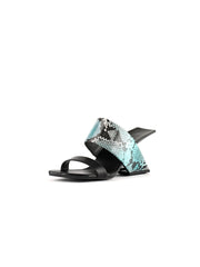 JadyRose | Open-Heel Leather Slide - Blue