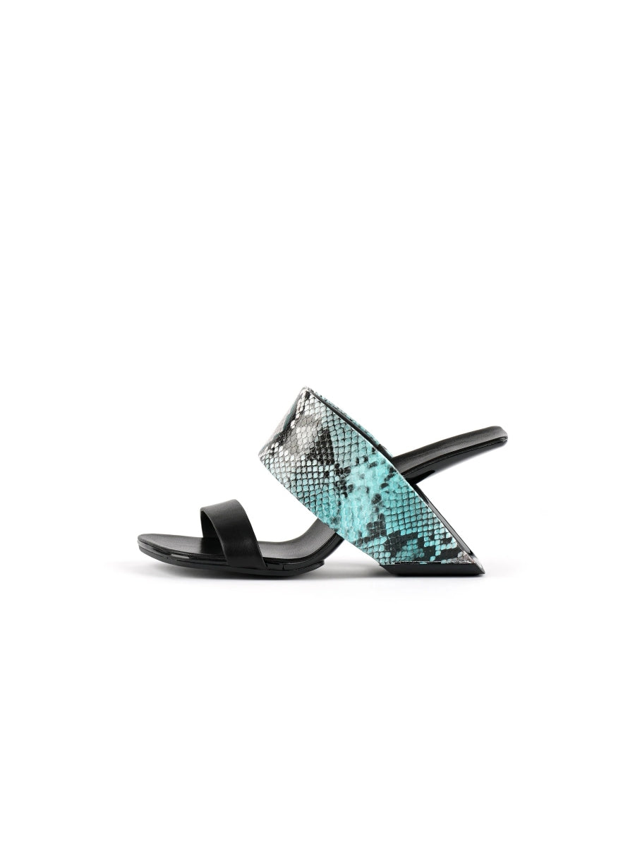 JadyRose | Open-Heel Leather Slide - Blue