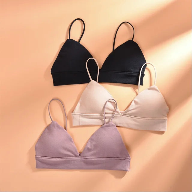 Summer Women Bra French Triangle Tube Top Sexy Seamless Bras Camisole Wireless Backless Lingerie Bralette