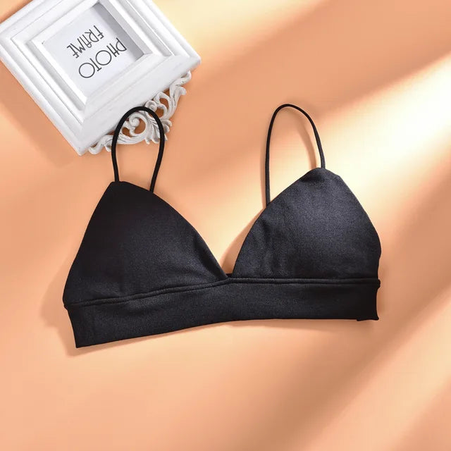 Summer Women Bra French Triangle Tube Top Sexy Seamless Bras Camisole Wireless Backless Lingerie Bralette