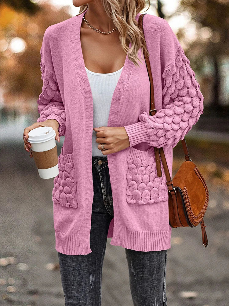 TARUXY Knitted Light Weight Cardigan Women Summer Slim V Neck Long Sleeve Coat Autumn Casual Pink Cardigans For Girls 2023 New