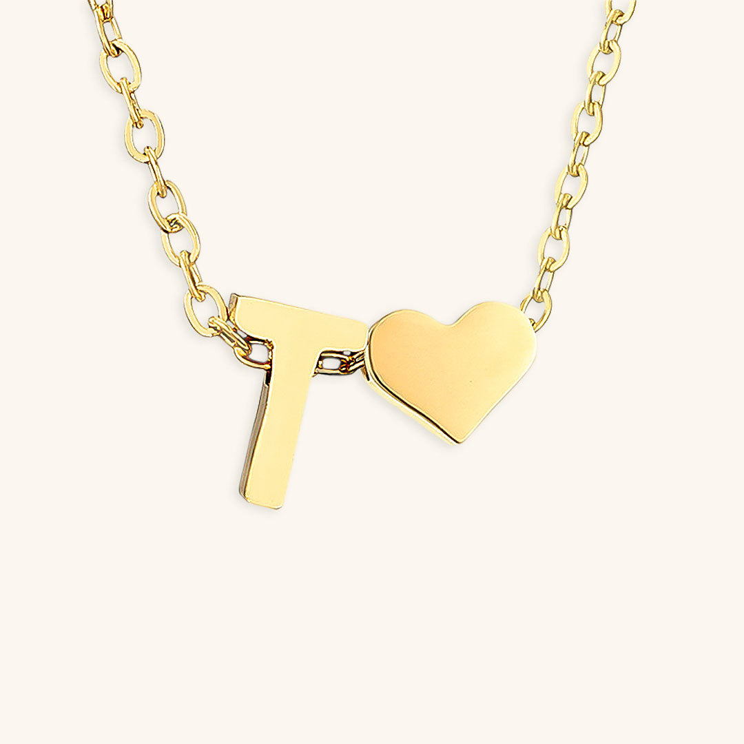 Heartfelt Initial - Gold Letter Necklace