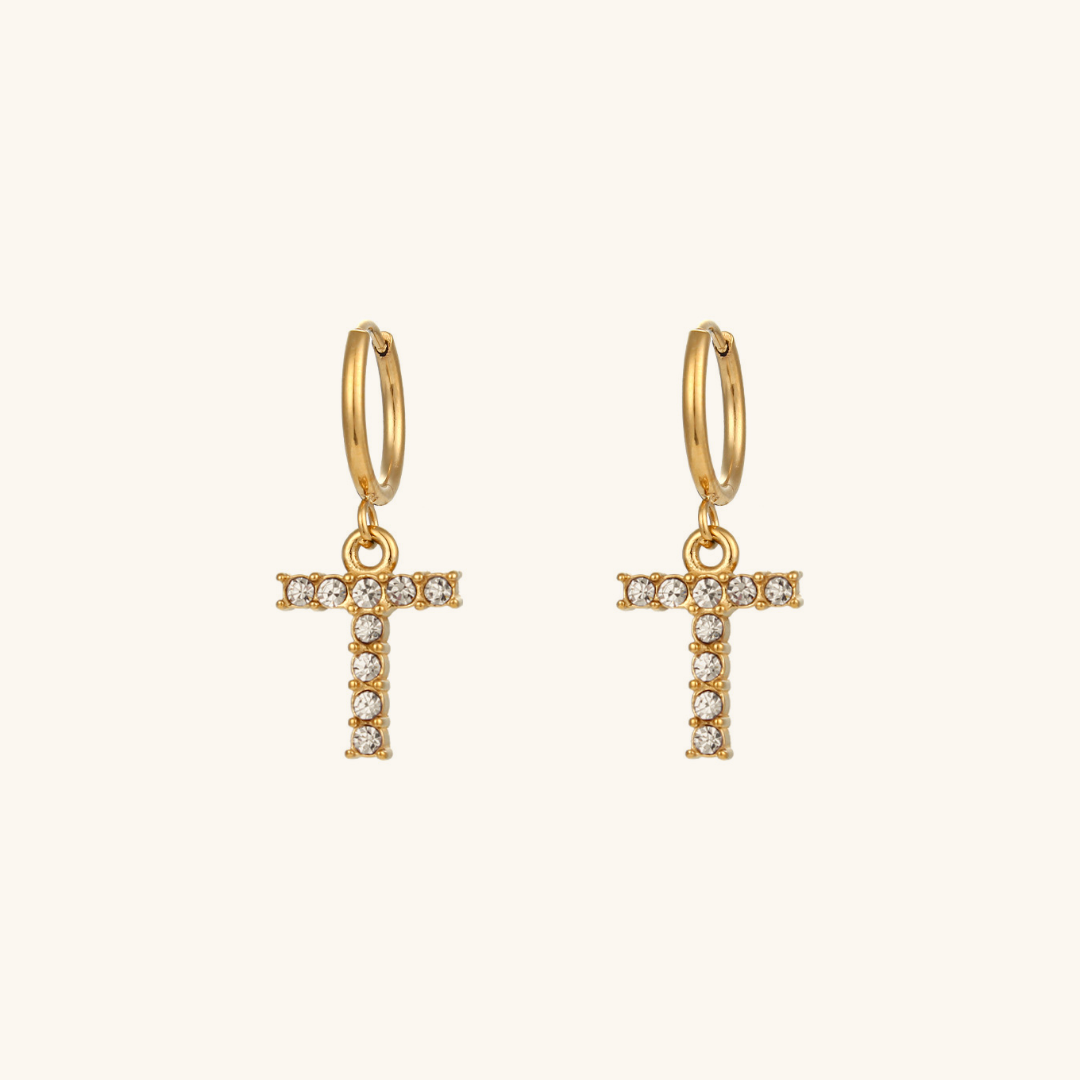 Aimee Initial Earrings