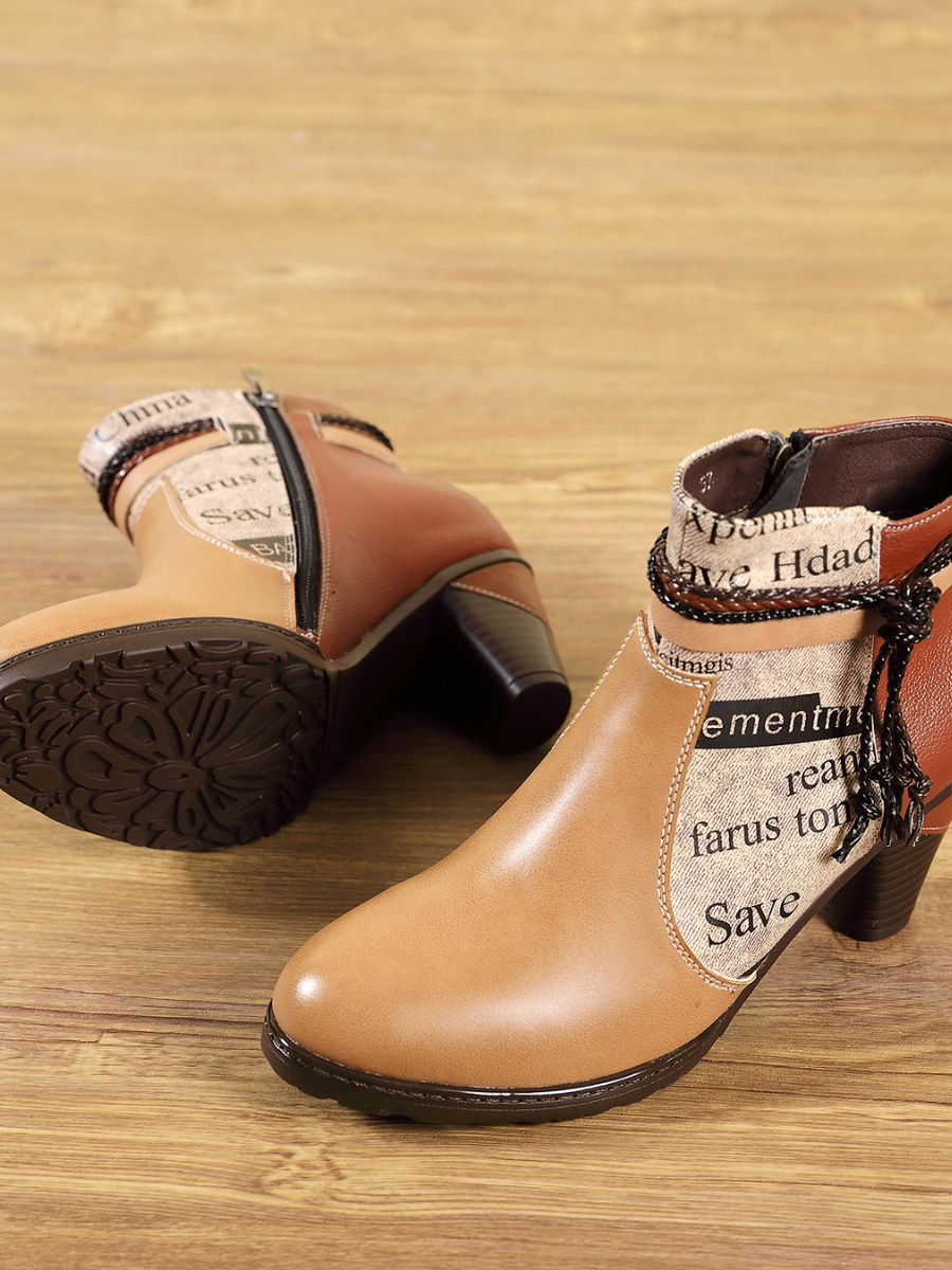 SOFFIA | New York News Genuine Leather Ankle Boots