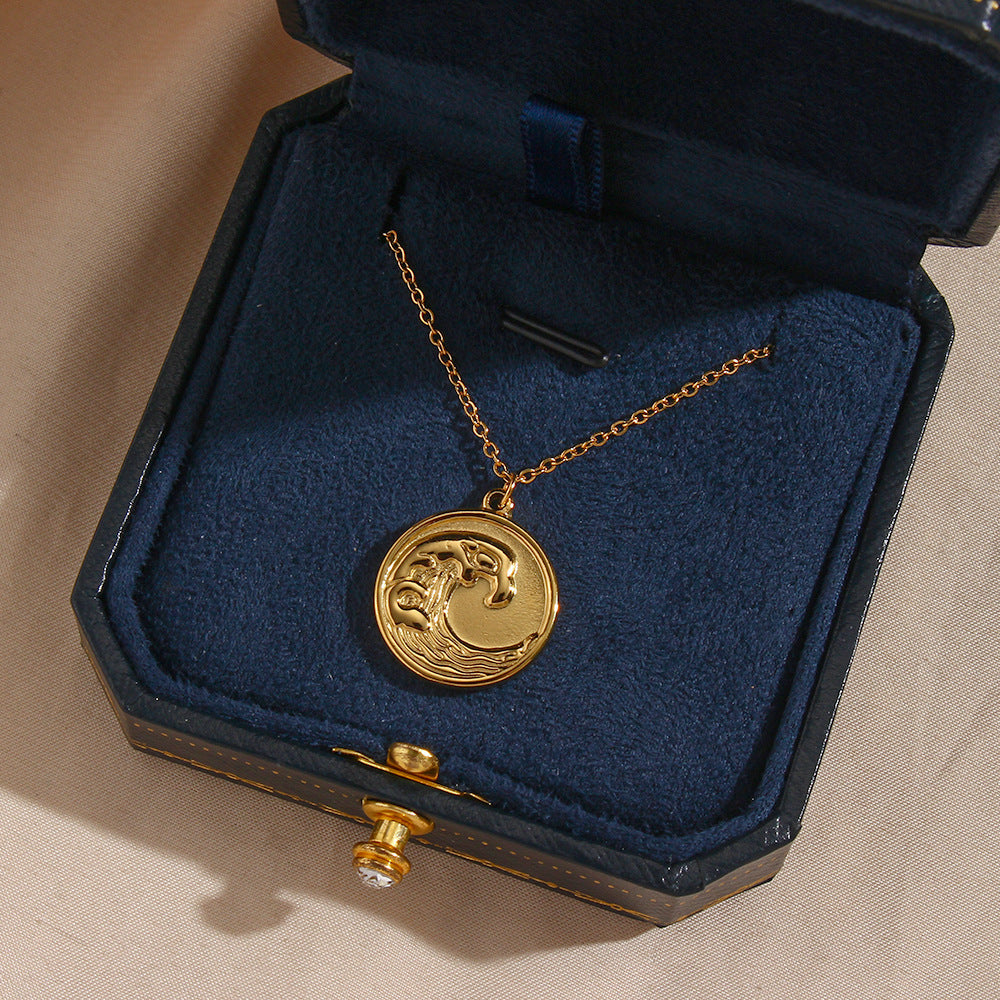 Tidal Gold Wave Pendant