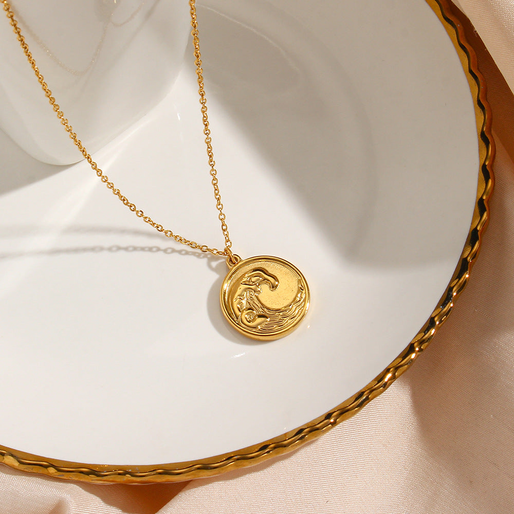 Tidal Gold Wave Pendant