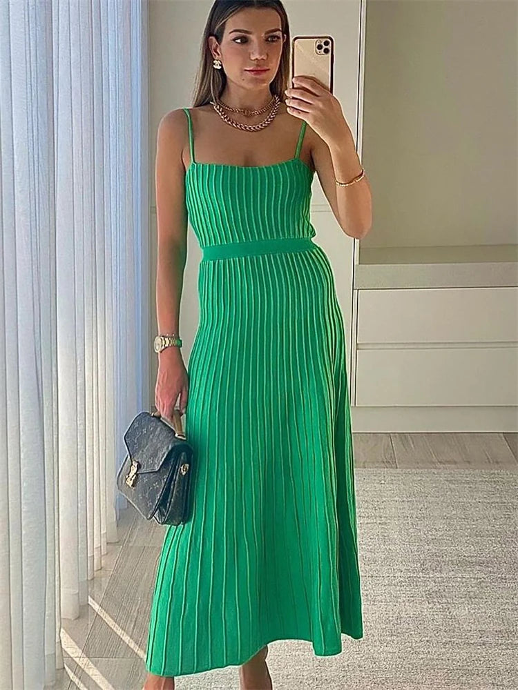 Tossy Backless Ribbed Maxi Dress For Women Summer New Holiday Party Stretch High Waist Bodycon Maternity Dresses Knit Sundress